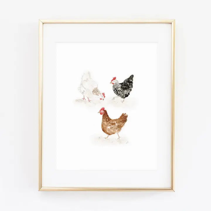 Chickens Art Print