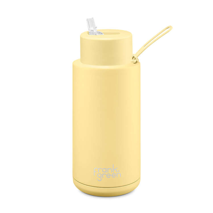 Frank Green Reusable Bottle 34oz/1L: Buttermilk
