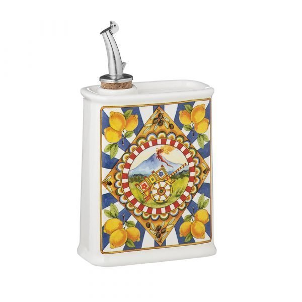 NuovaCer Mediterranean Cart Ceramic Oil Cruet 250ml