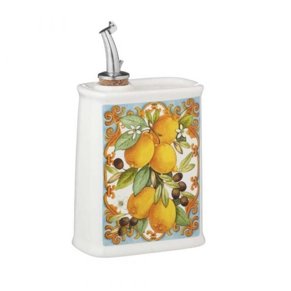Nuovacer Mediterranean Lemons Ceramic Oil Cruet 250ml