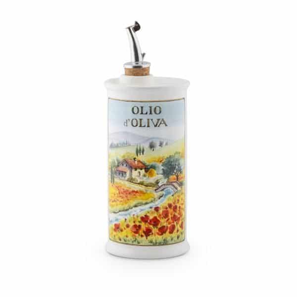 NuovaCer Poppies Ceramic Oil Cruet 500ml