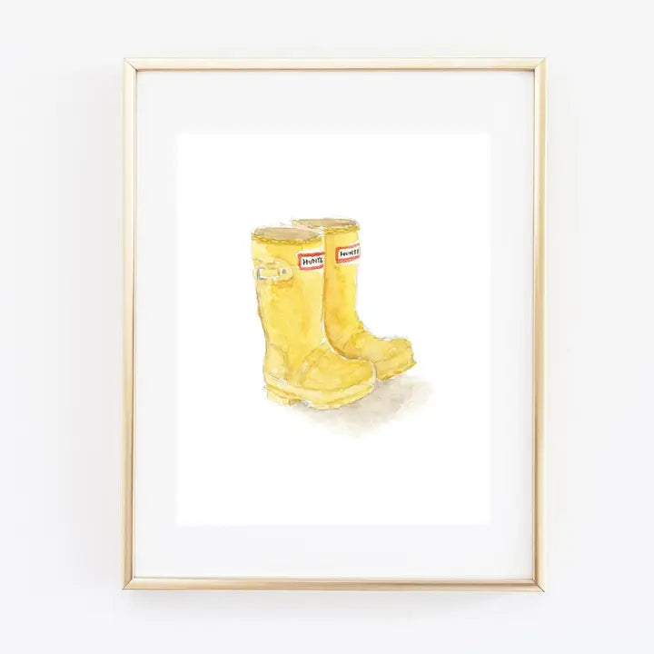 Rainboots Art Print