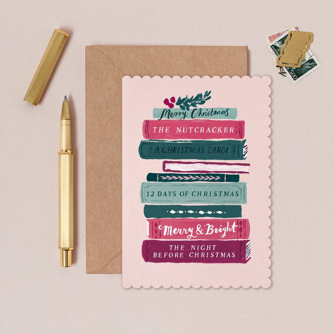 Bookish Christmas Card