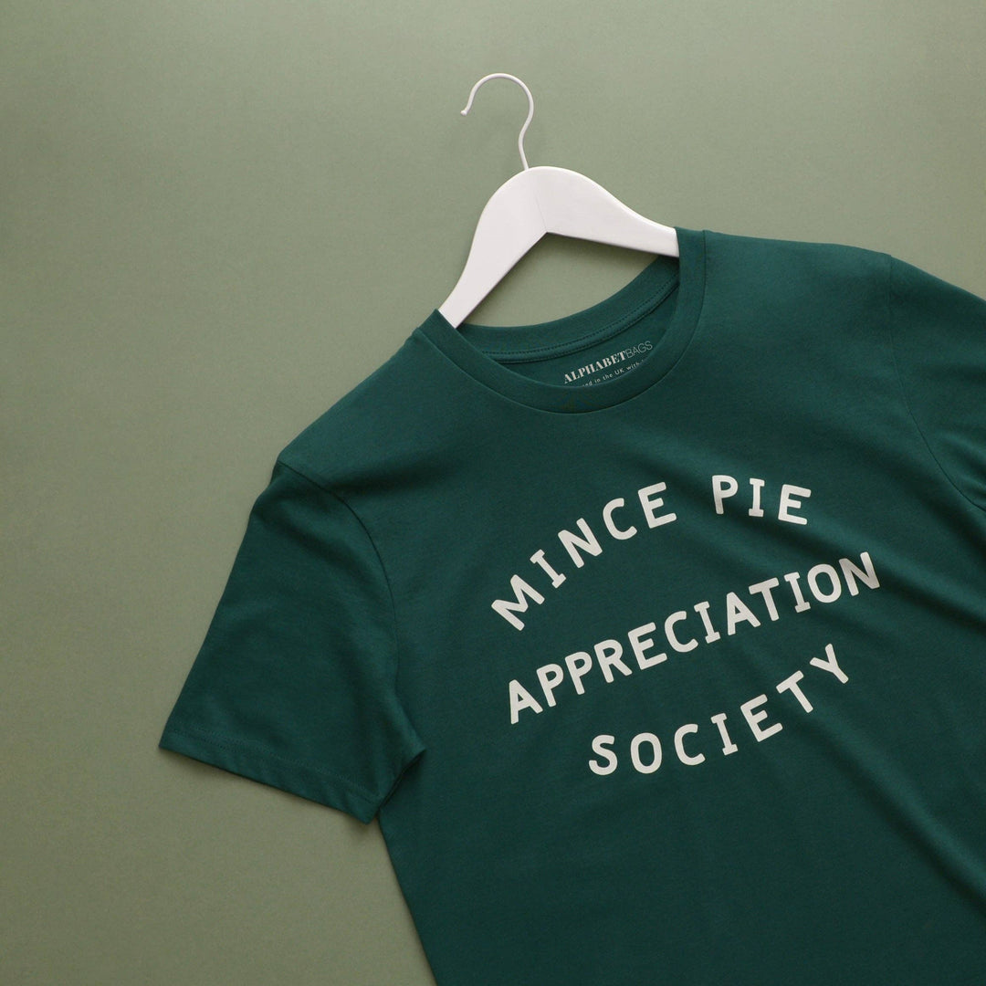 Mince Pie Appreciation Society Unisex T-Shirt - Pine: Small