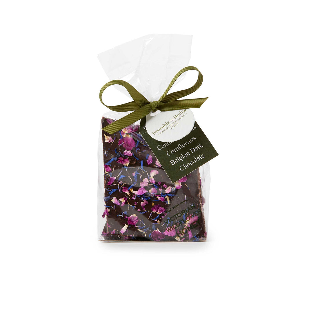 Candied Violet &amp; Cornflower Chocolate Honeycomb 200gm