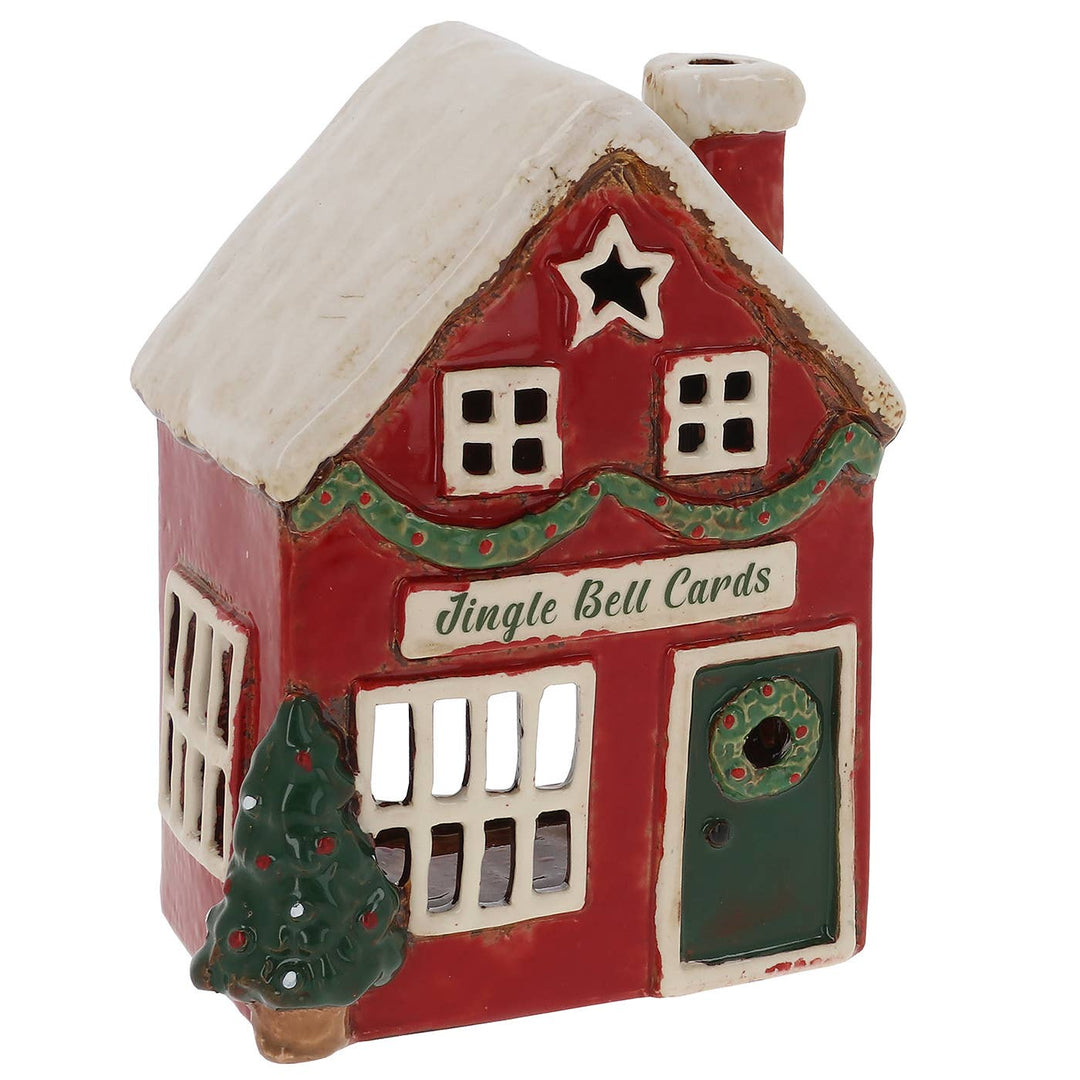 Village Pottery Christmas Card Shop Tealight Holder