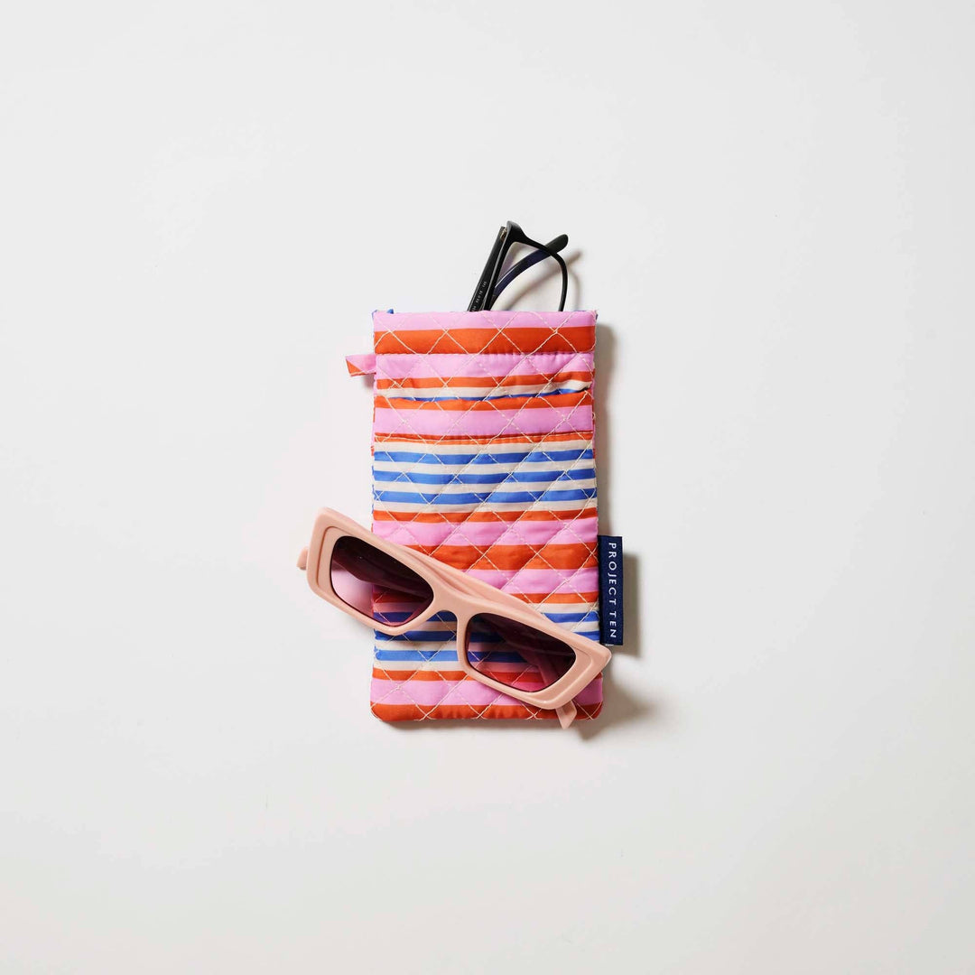 Double Glasses Case: Capri Stripe