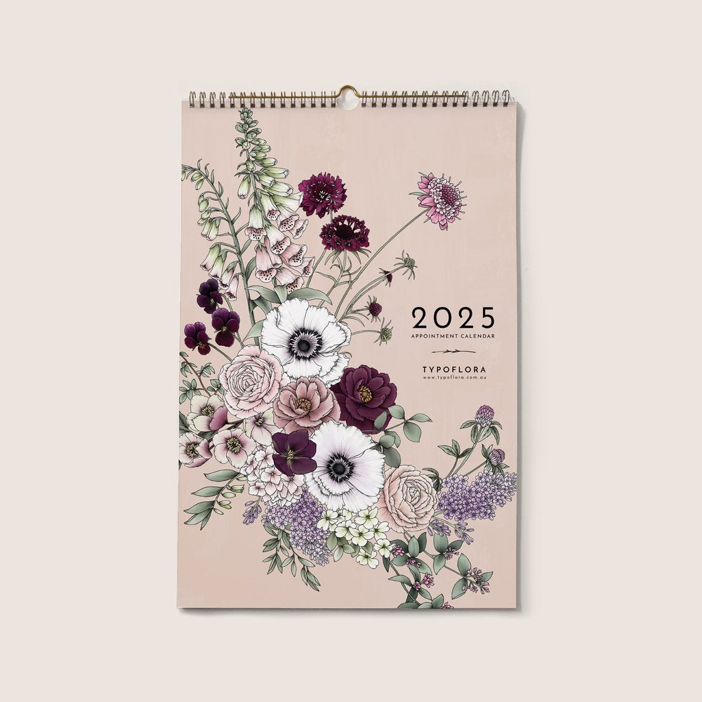 Typoflora 2025 Appointment Wall Calendar