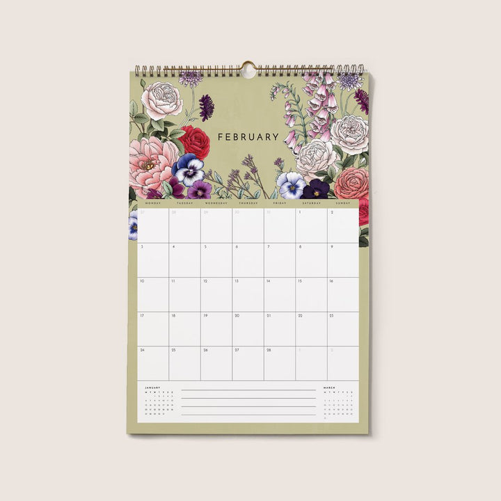 Typoflora 2025 Appointment Wall Calendar