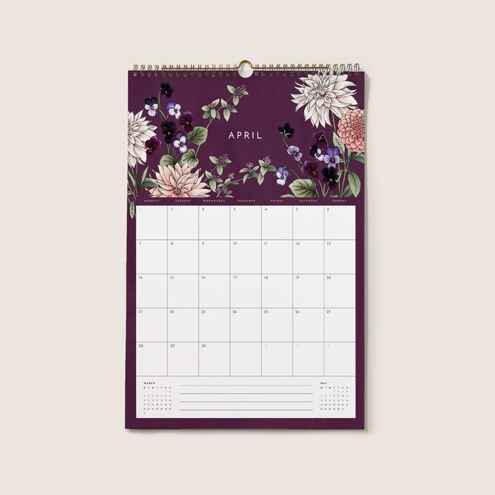 Typoflora 2025 Appointment Wall Calendar