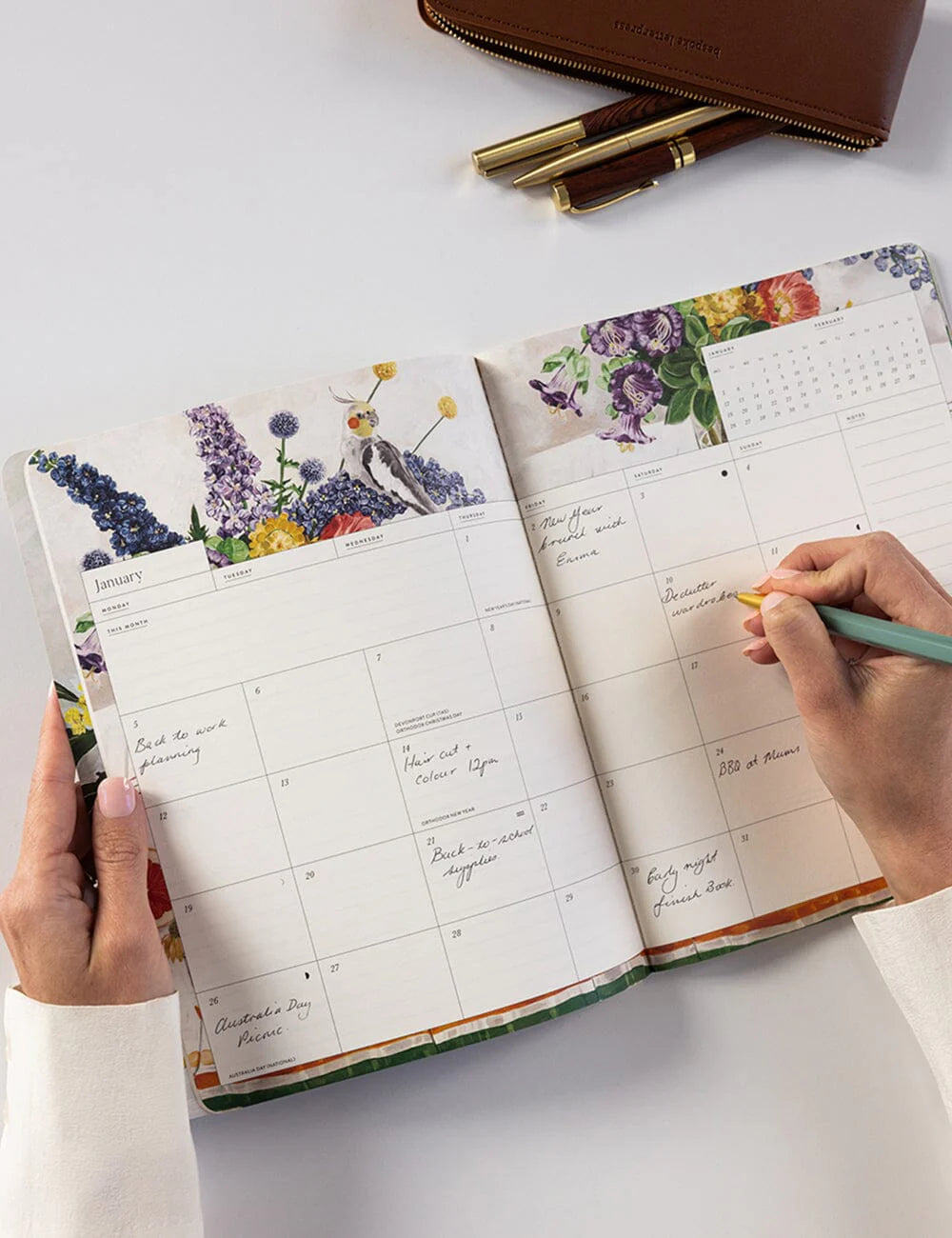 Bespoke Monthly Calendar Notebook 2026