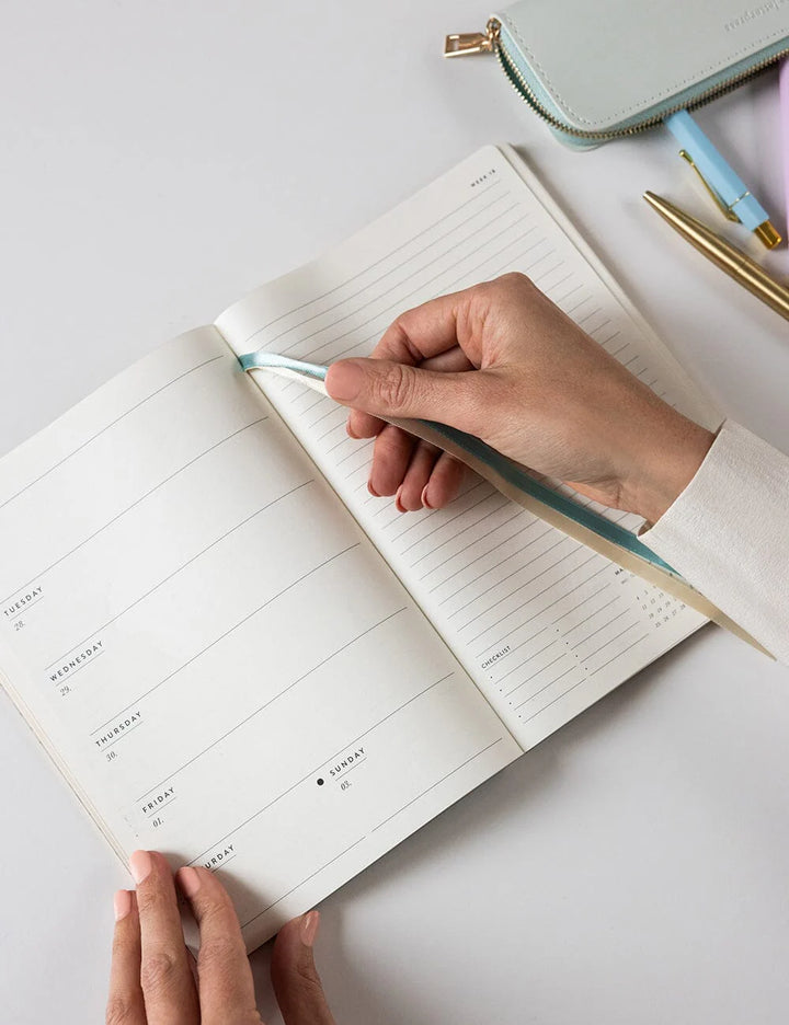 Bespoke Ivory Garden Weekly Planner Notebook 2026
