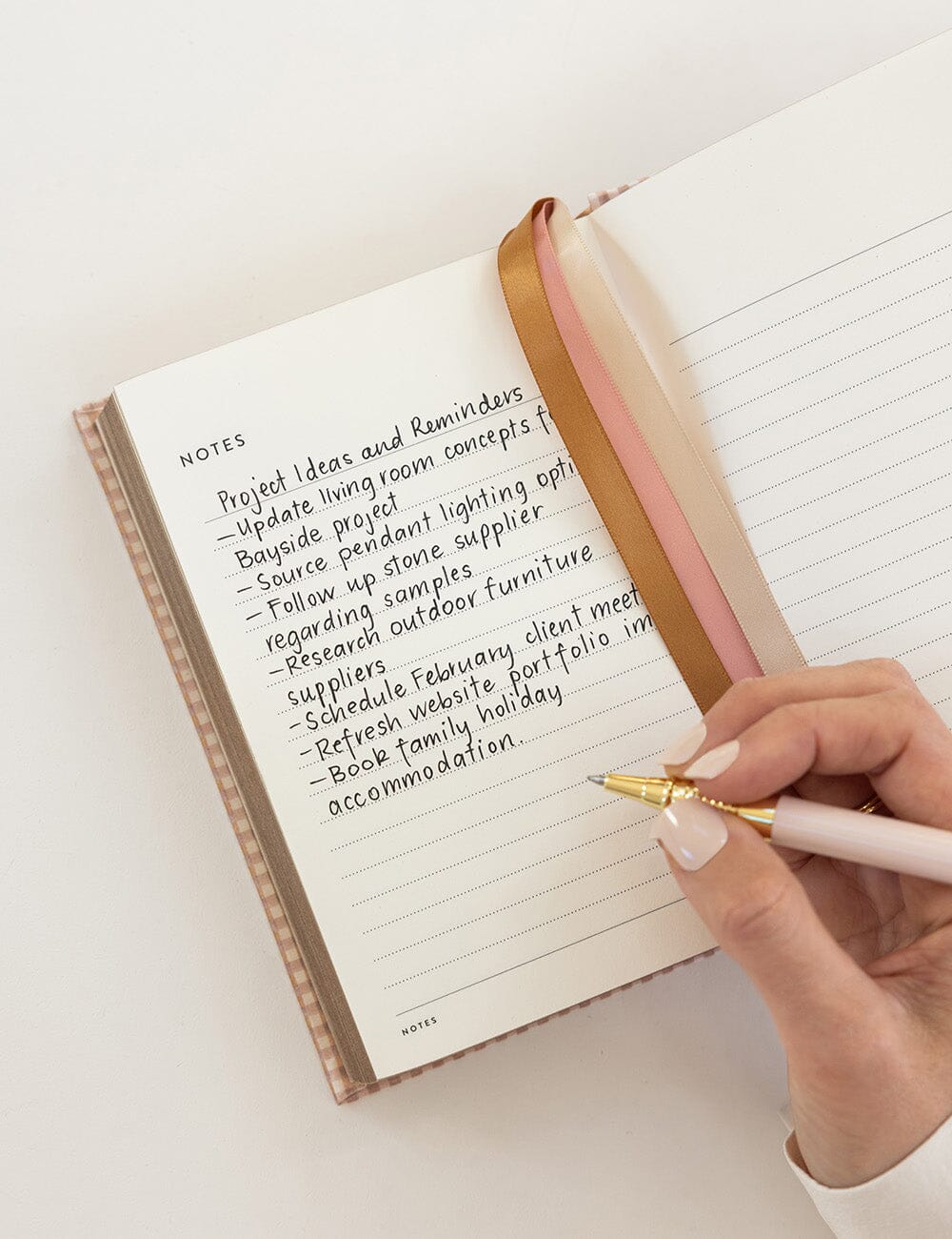 Bespoke Primrose Gingham 2027 Day to Page Small Planner