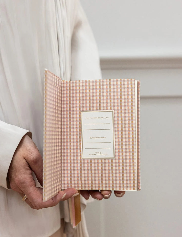 Bespoke Primrose Gingham 2027 Day to Page Small Planner