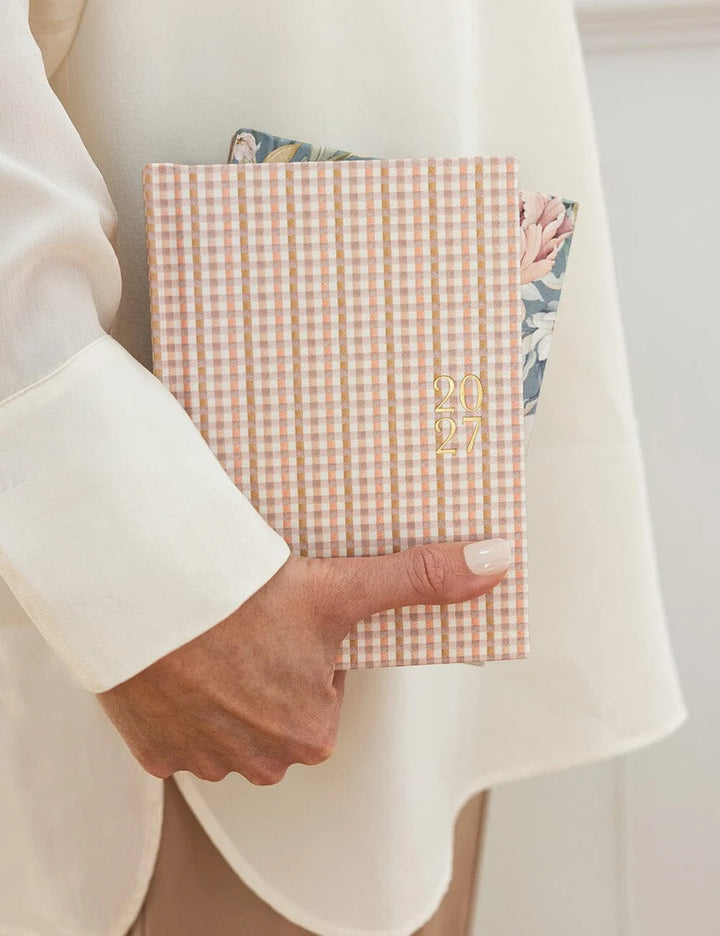 Bespoke Primrose Gingham 2027 Day to Page Small Planner