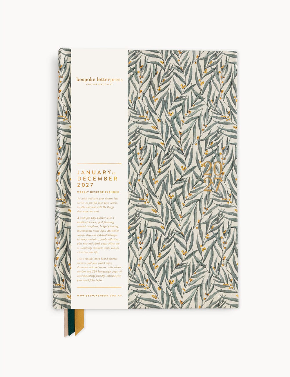 Bespoke Golden Wattle 2027 Desktop Planner