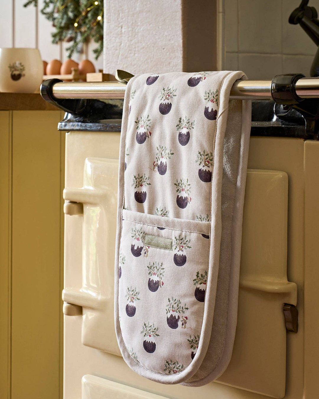 Chistmas Puddings Double Oven Glove