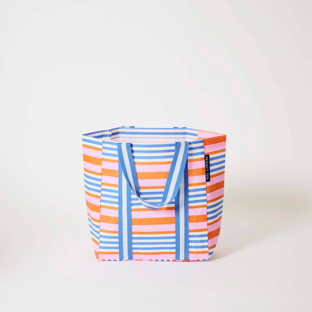 Shopper Tote: Capri Stripe