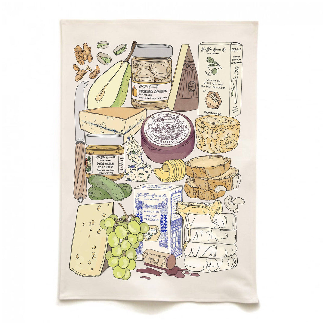 Cheese and Crackers Tea Towel