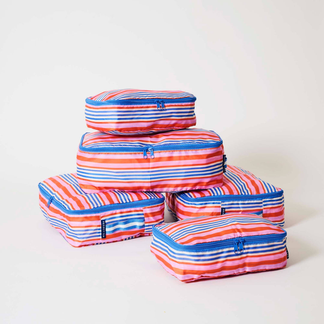 Packing Cube Set: Capri Stripe