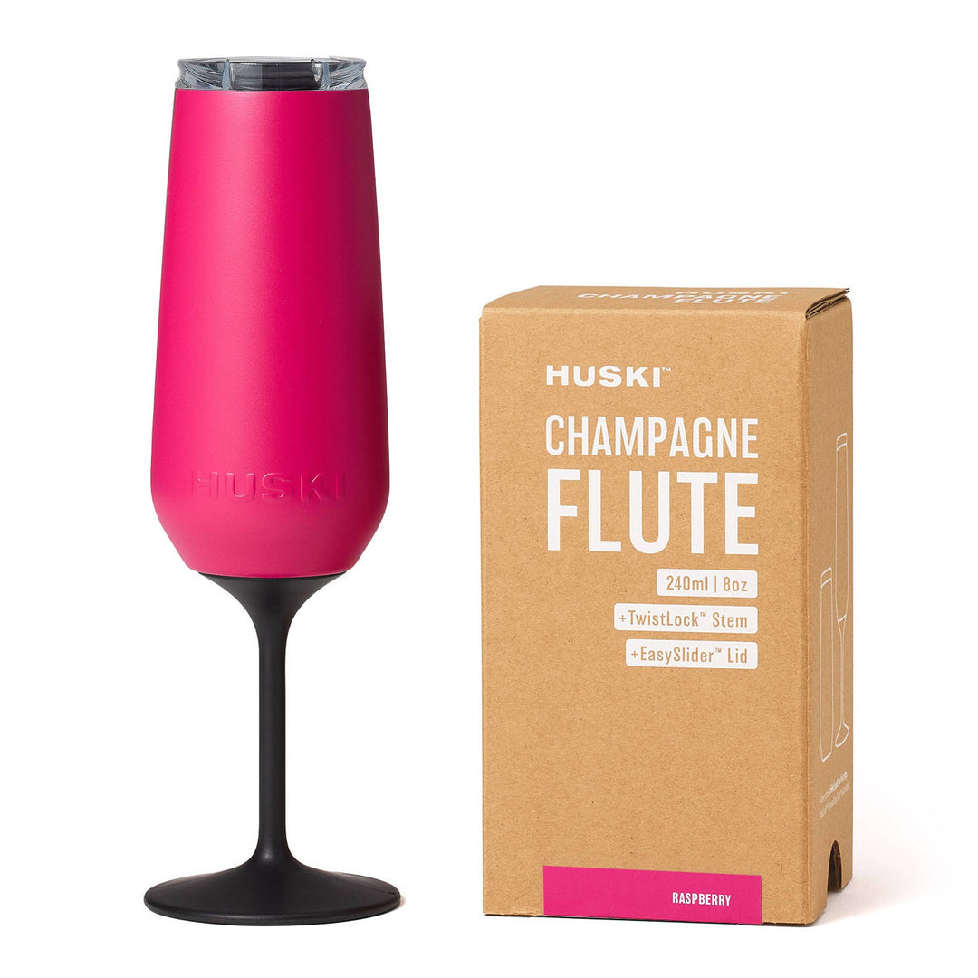 Huski Champagne Flute: Raspberry