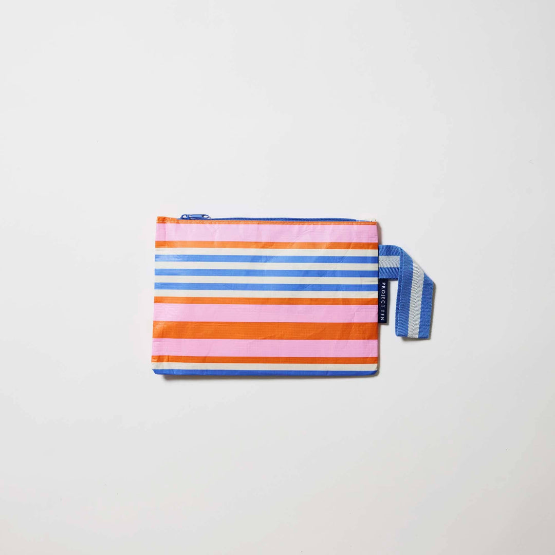 Mini Zip Pouch: Capri Stripe