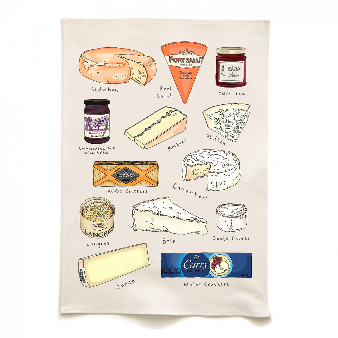 Cheese Board Tea Towel