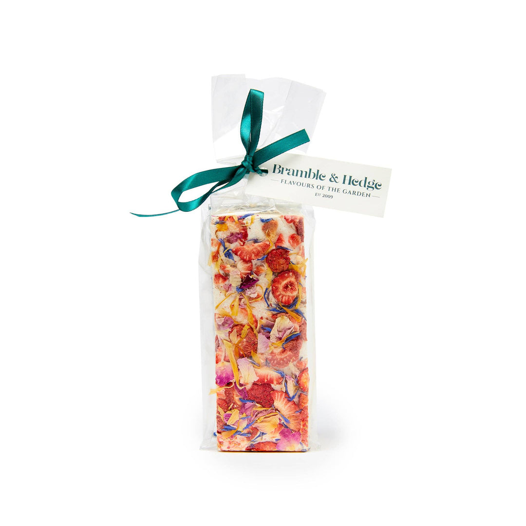 Strawberry, Elderflower &amp; Belgian White Chocolate Nougat 150gm