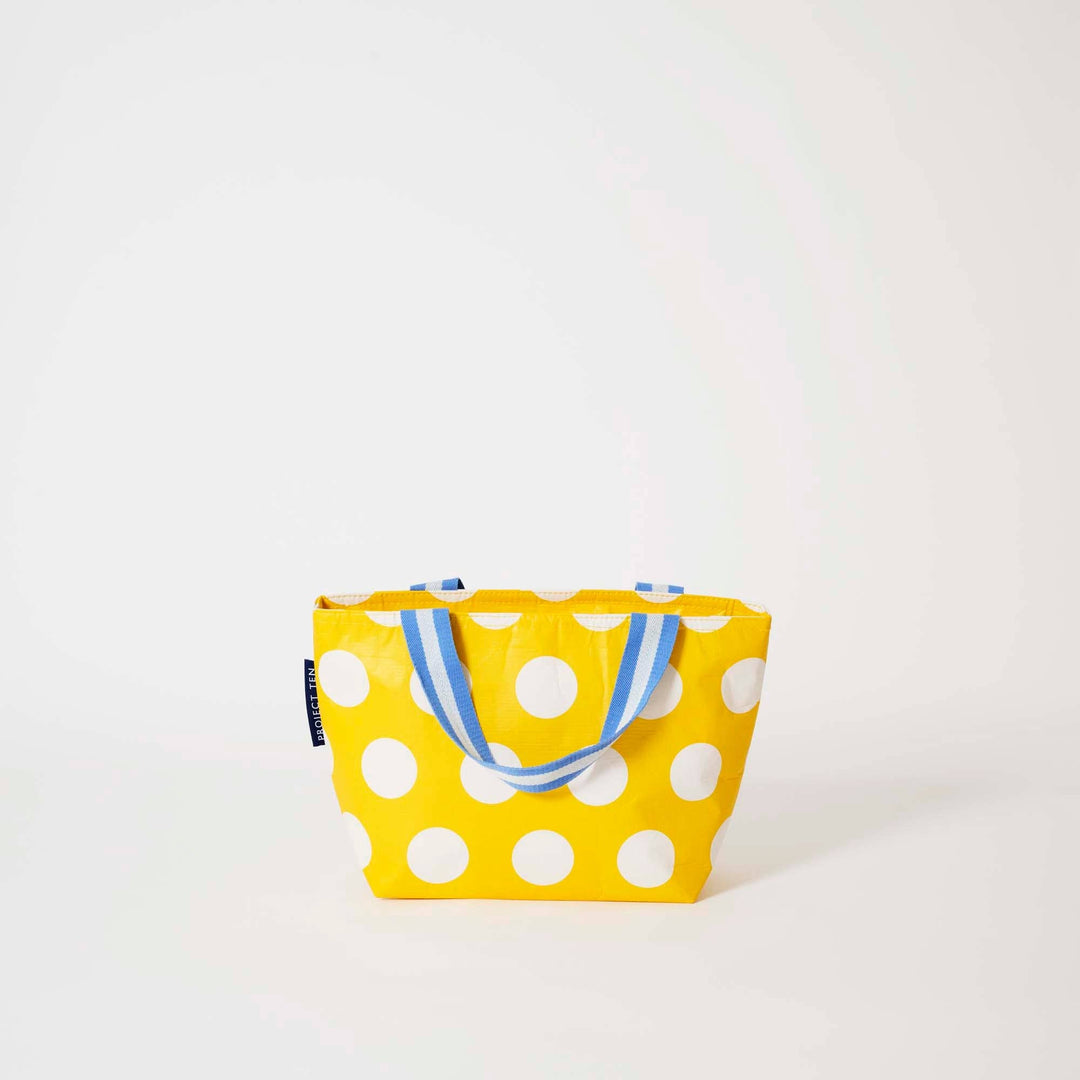 Mini Tote: Yellow Polka Dot