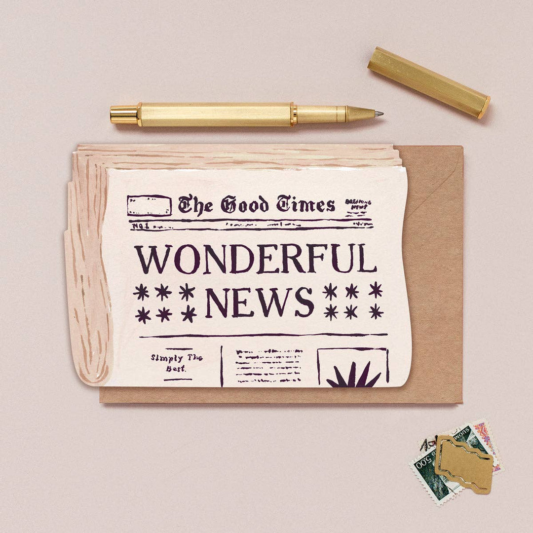 Newspaper Congratulations Card