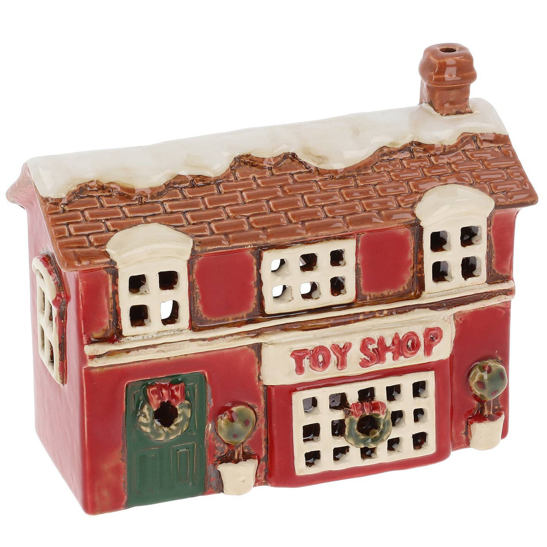 Village Pottery Christmas Toy Shop Tealight Holder