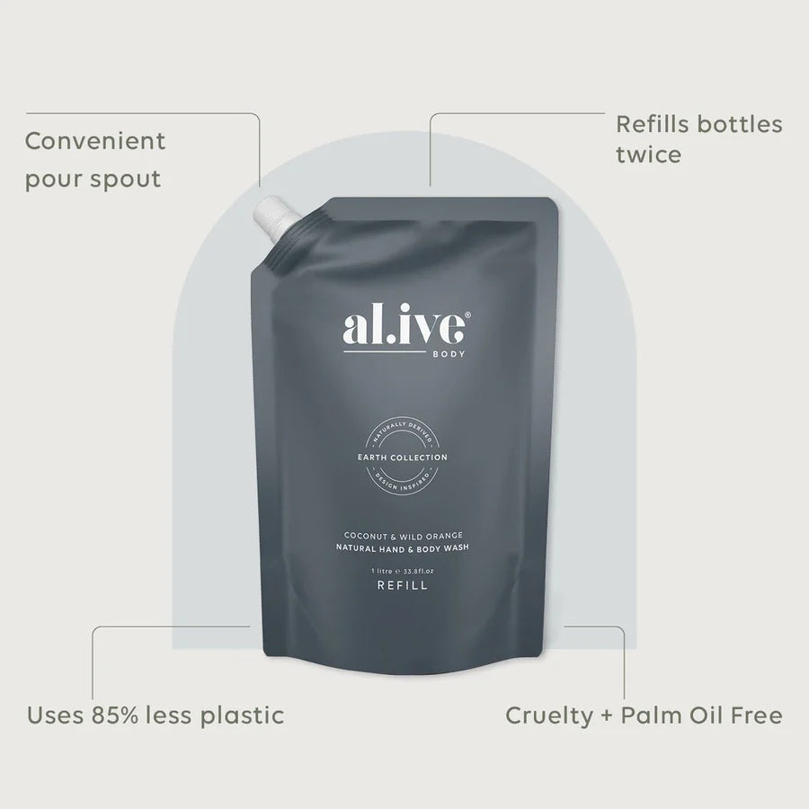 Al.ive Coconut & Wild Orange Wash Refill