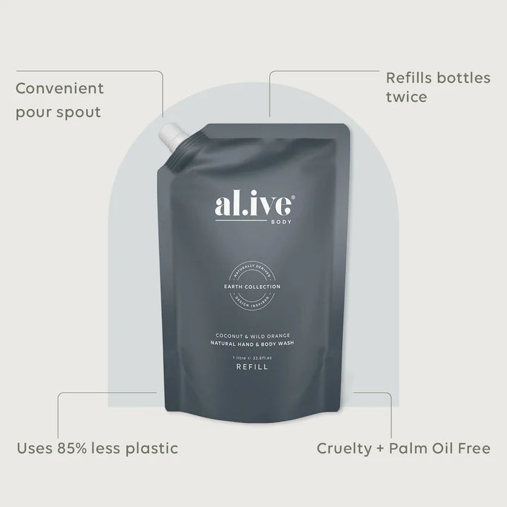 Al.ive Coconut & Wild Orange Wash Refill