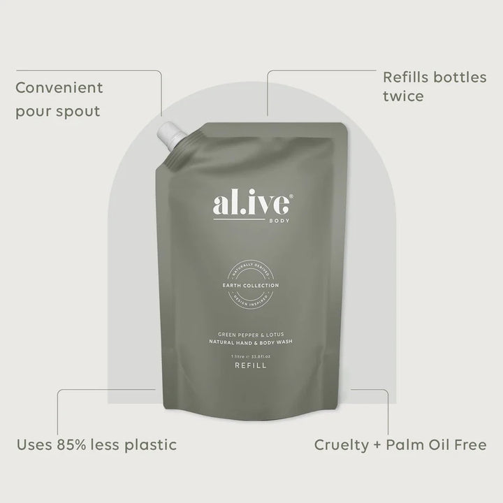 Al.ive Green Pepper & Lotus Wash Refill
