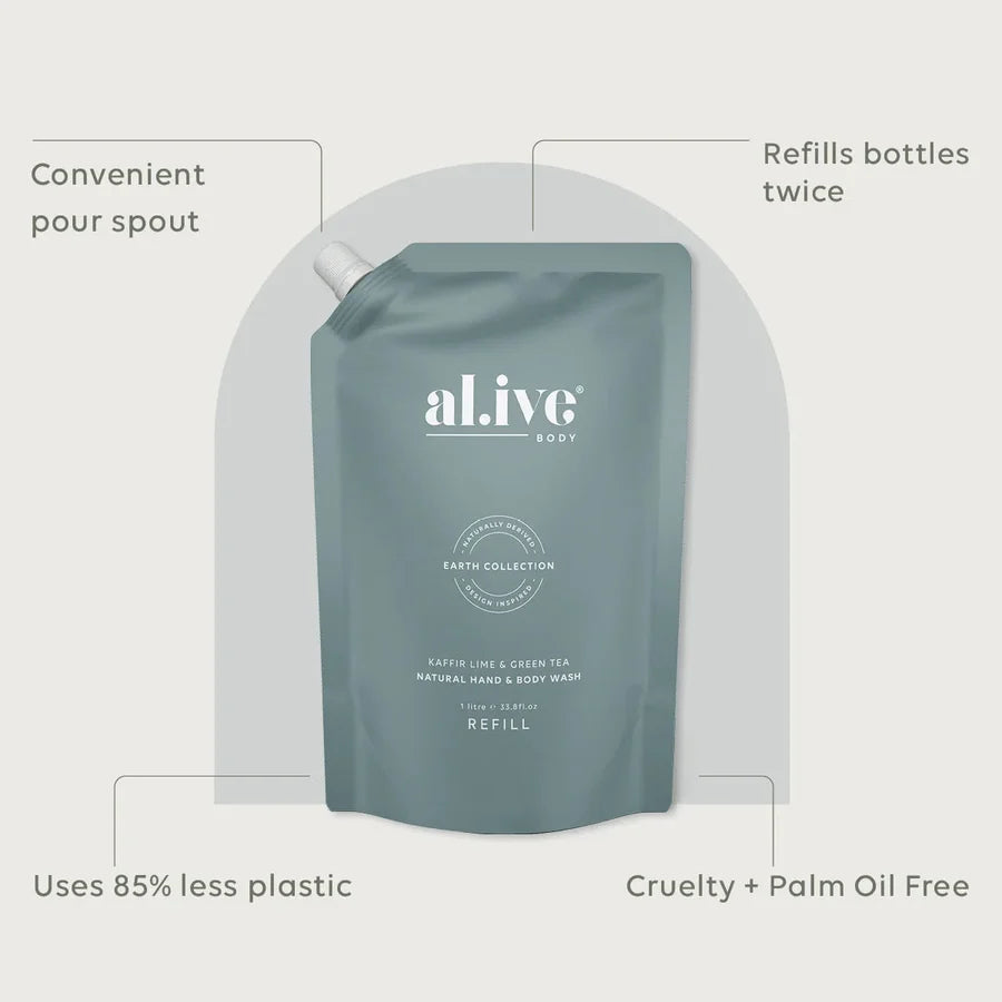 Al.ive Kaffir Lime & Green Tea Wash Refill