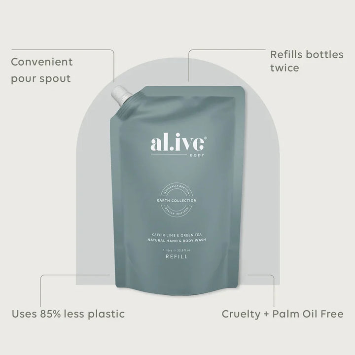 Al.ive Kaffir Lime & Green Tea Wash Refill