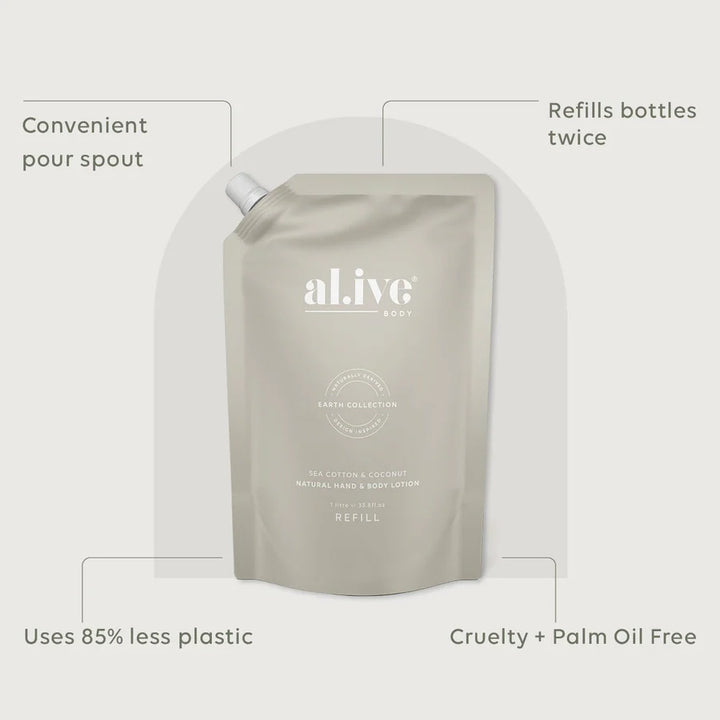 Al.ive Sea Cotton & Coconut Lotion Refill