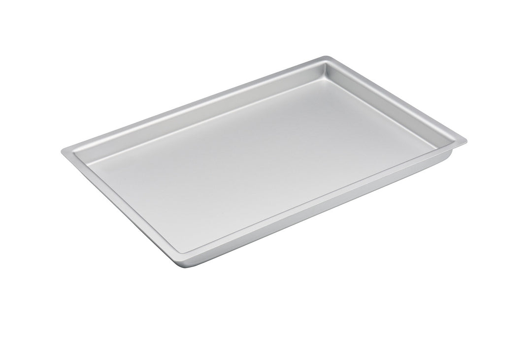 Rectangular baking tray on a white background