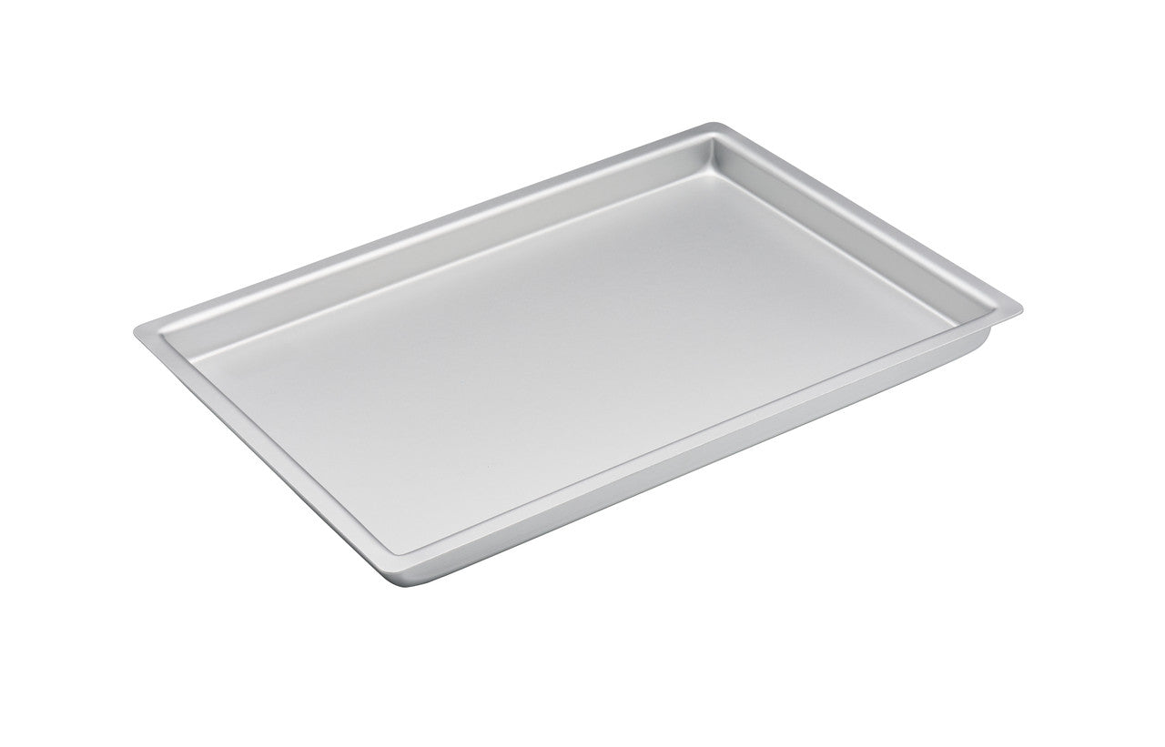 Rectangular baking tray on a white background