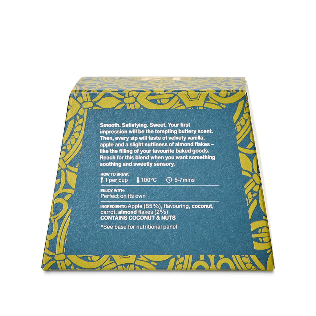 T2 Apple almond danish loose leaf tin box on a white background 