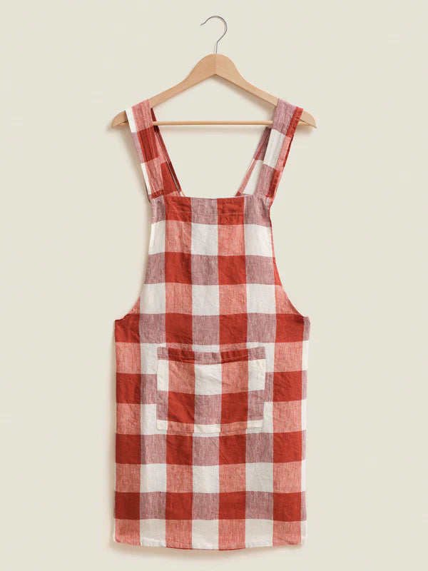 Carlotta & Gee Linen Apron: Paprika