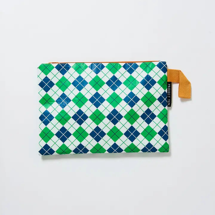 Mini Zip Pouch: Argyle