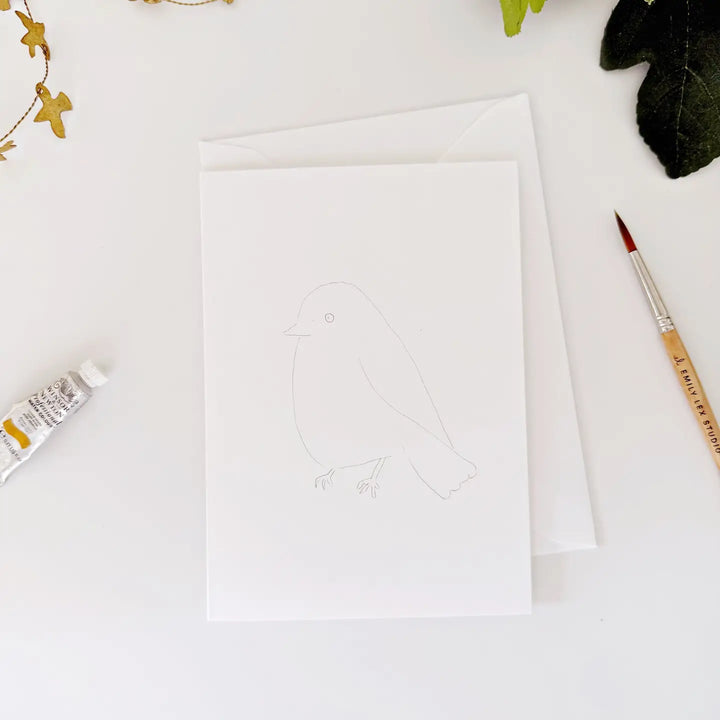 Backyard Birds Paintable Notecards
