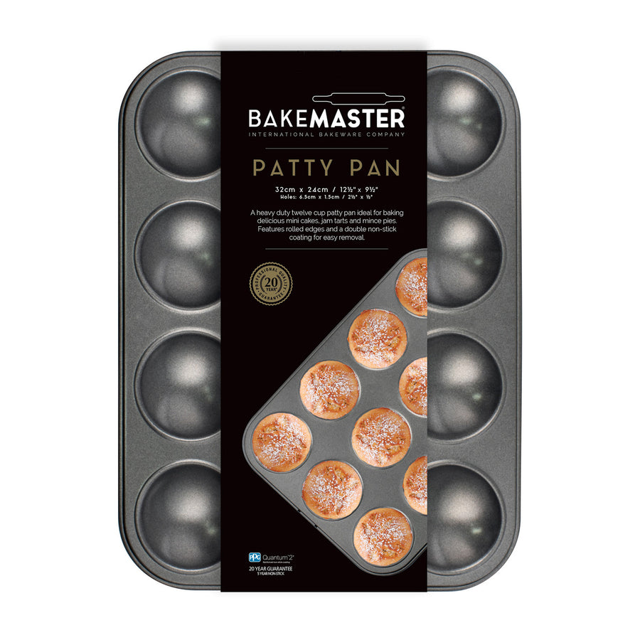 Bakemaster Patty Pan with packaging on a white background