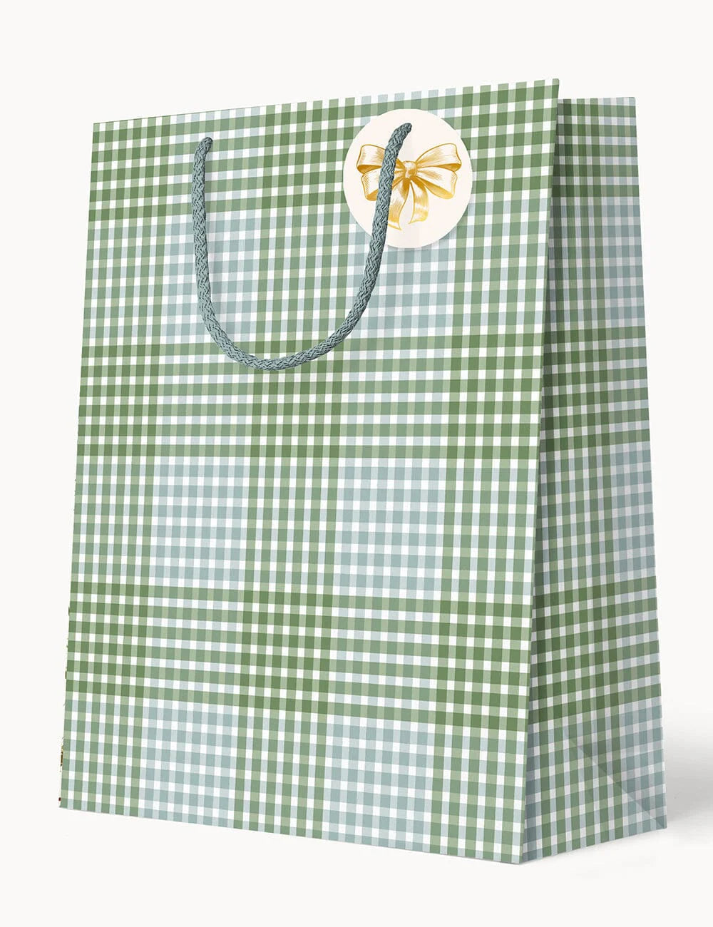 Bespoke Large Gift Bag: Nordic Blue Check