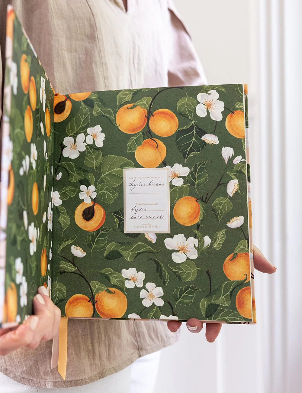 Bespoke Peaches Heirloom Recipe Book Journal