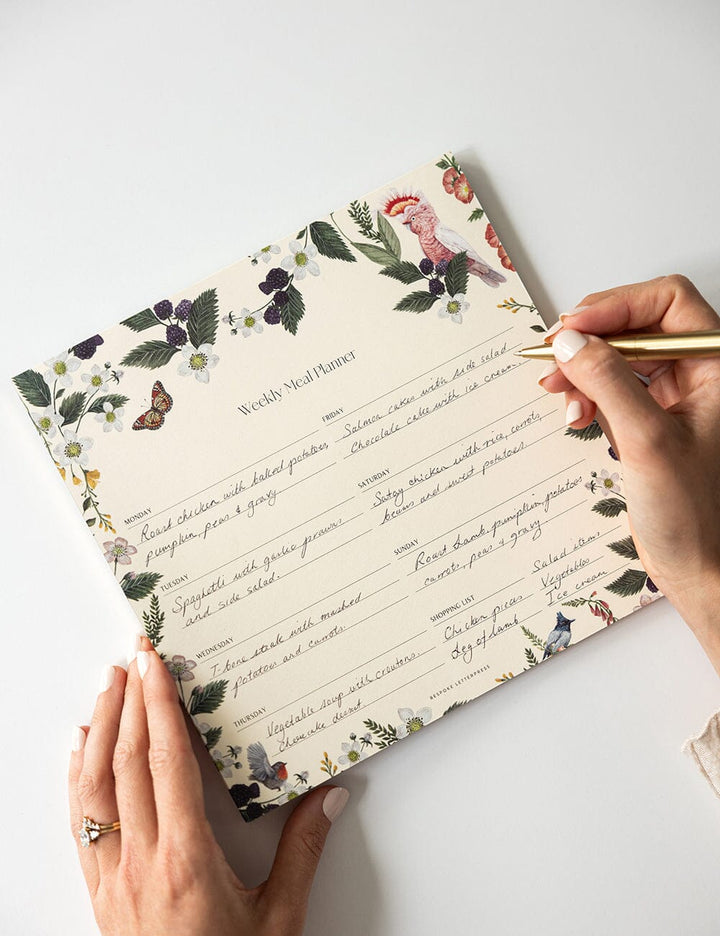 Bespoke Cockatoo Meal Planner Notepad