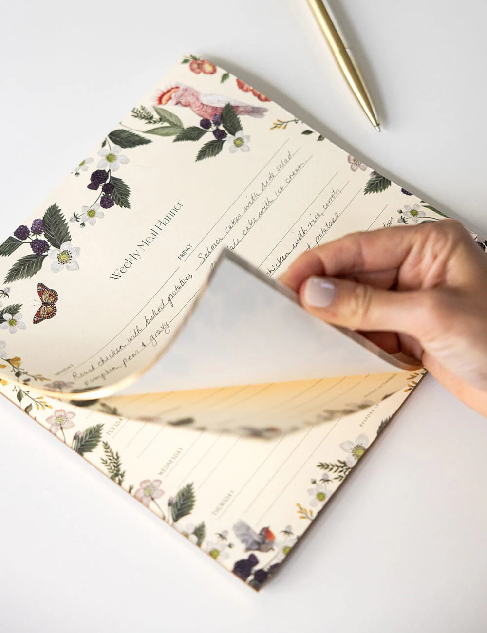 Bespoke Cockatoo Meal Planner Notepad