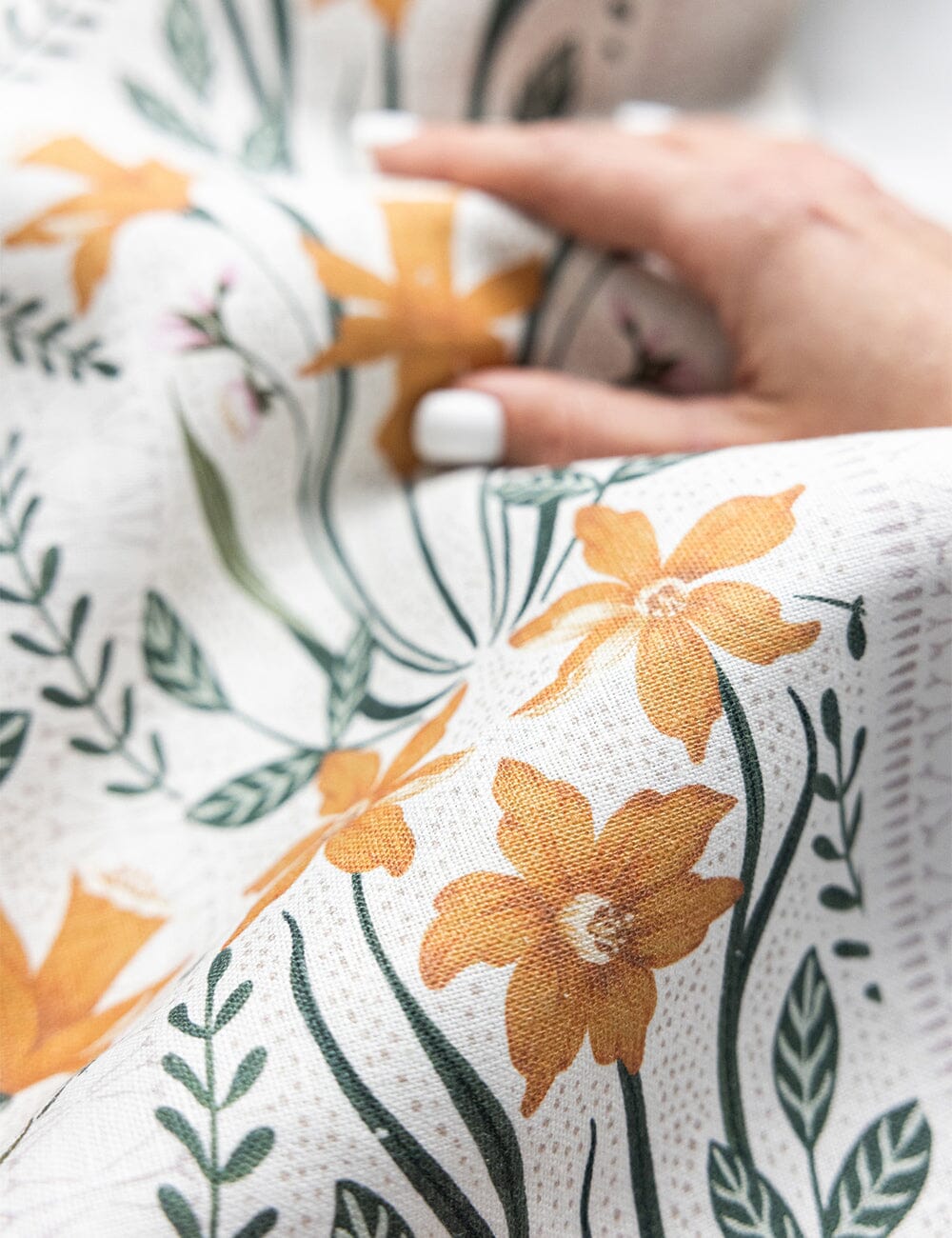 Bespoke Daffodil Linen Tea Towel