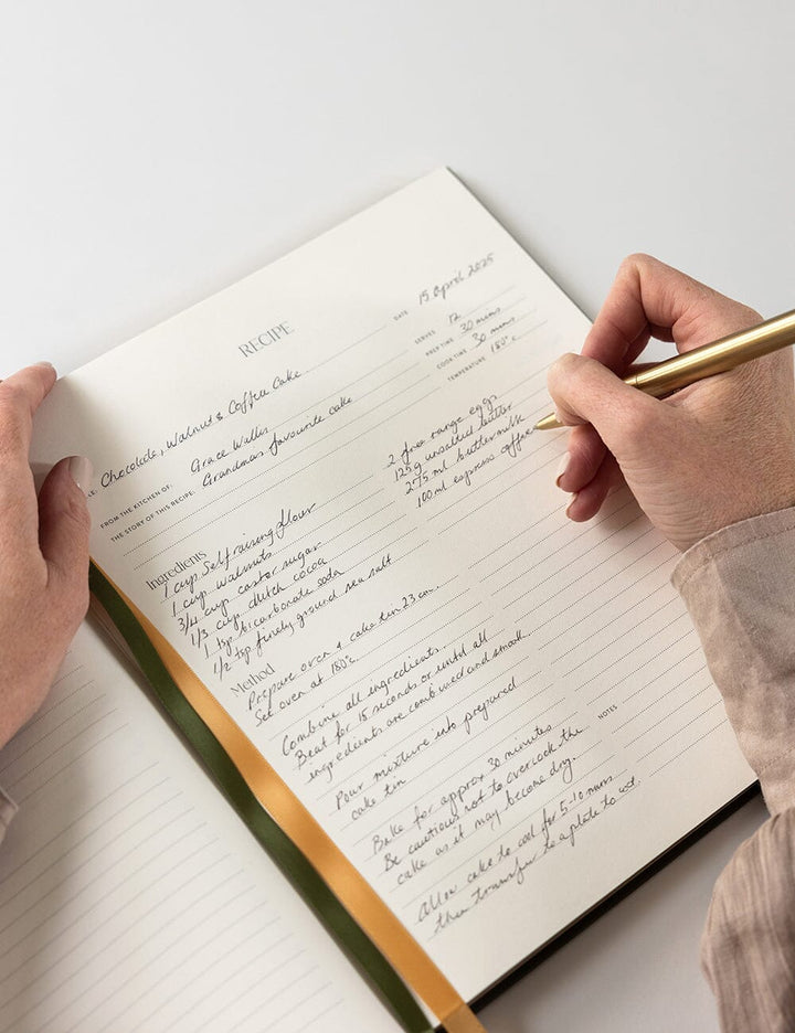 Bespoke Green Heirloom Recipe Book Journal